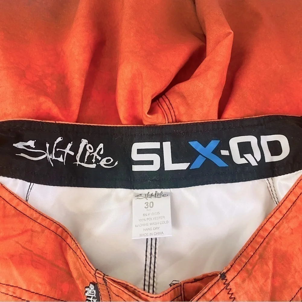 Salt Life Orange Ombré SLX QD Angular Board Shorts Size 30